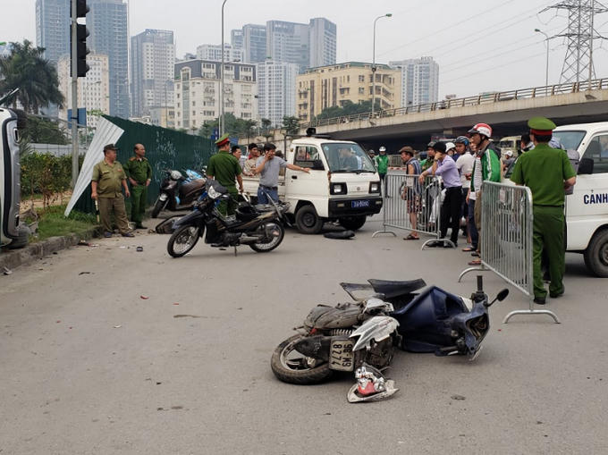 Hiện trường vụ tai nạn.