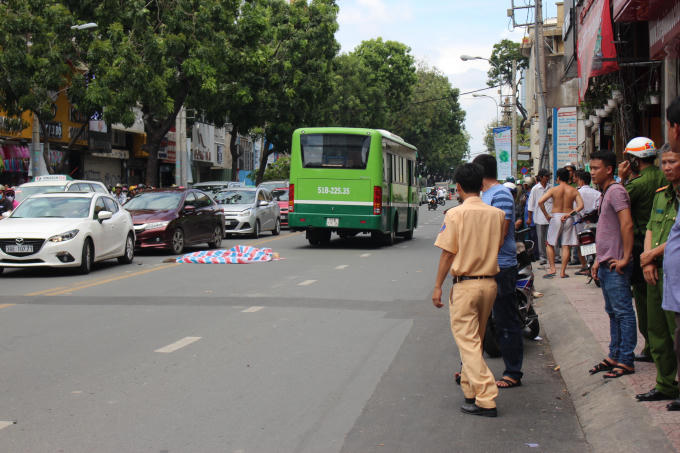 Hiện trường vụ tai nạn.