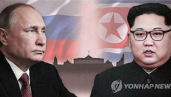 Ông Putin và ông Kim.