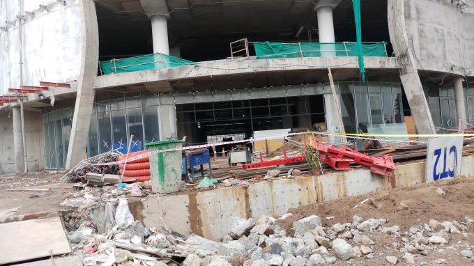 Đống đổ nát sau khi xảy ra vụ việc.