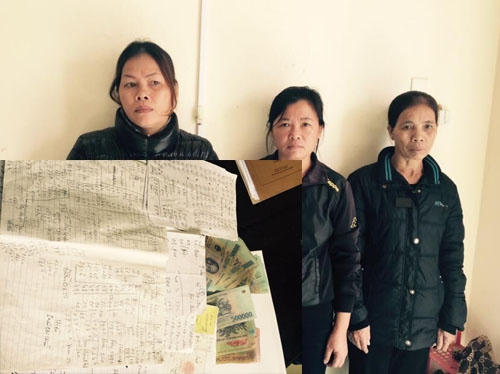 Các đối tượng bị bắt giữ