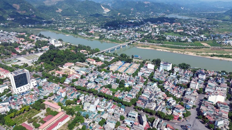 Trung tâm chính trị hành chính tỉnh Tuyên Quang nhìn từ trên cao.