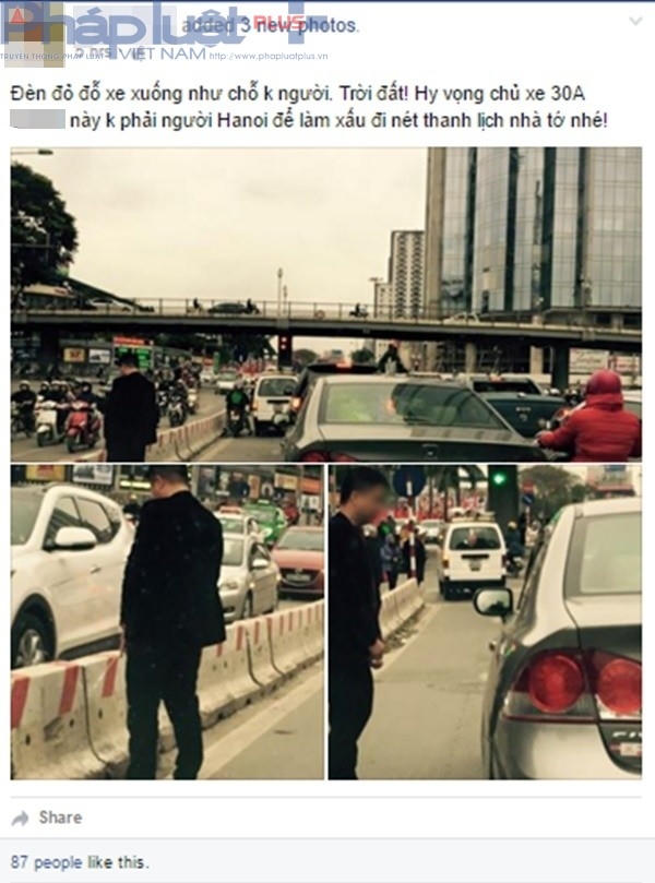 Nam thanh niên đi xế hộp, dừng xe đi vệ sinh giữa ngã tư gây bức xúc cộng đồng mạng.