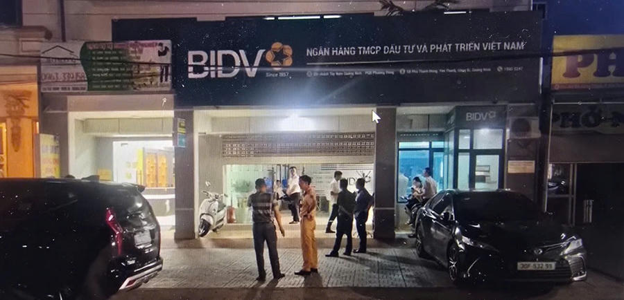 Hiện trường xảy ra vụ cướp.