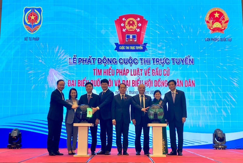 Lễ phát động Cuộc thi trực tuyến Tìm hiểu pháp luật về bầu cử đại biểu Quốc hội và đại biểu HĐND năm 2021.