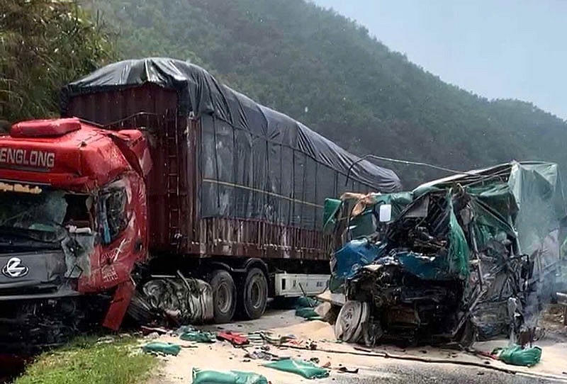 Hiện trường vụ tai nạn.