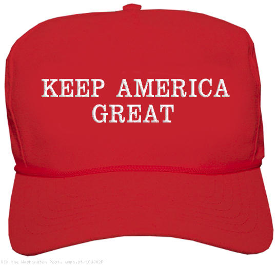 Khẩu hiệu tái tranh cử năm 2020 của ông Trump. (Ảnh: Washington Post)