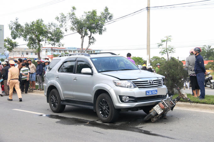 Hiện trường vụ tai nạn khiến ông H. tử vong. Ảnh: H.Q.