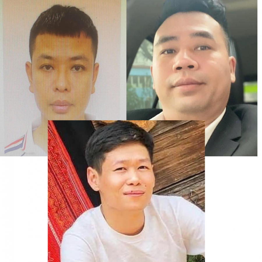 3 đối tượng liên quan đến vụ đánh bạc đang được Công an Tuyên Quang truy tìm. (Ảnh: Công an Tuyên Quang)