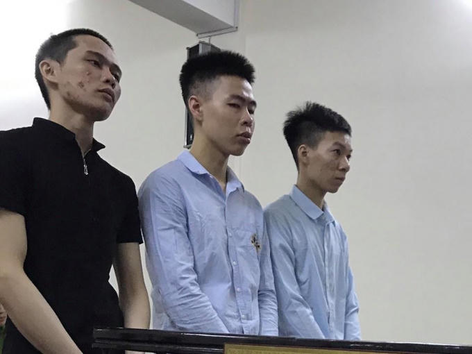 Các bị cáo tại tòa.