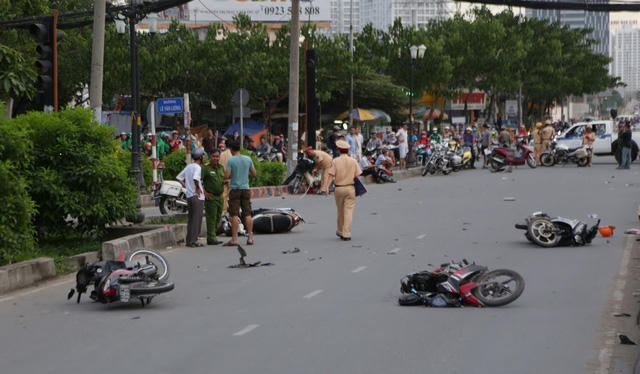 Hiện trường vụ tai nạn.