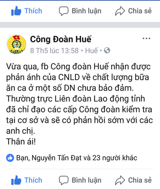 Khi Công đoàn điều hành qua... Facebook