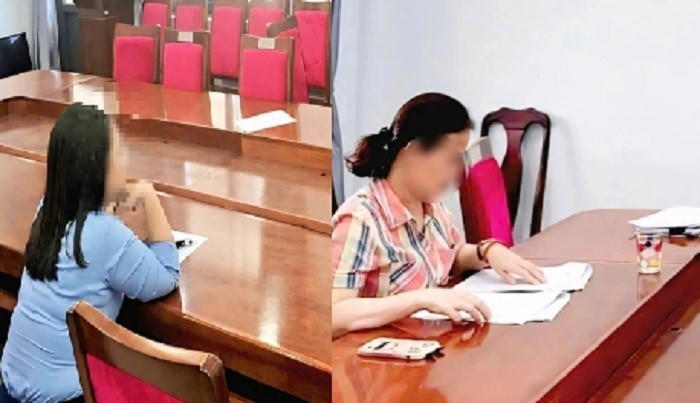 Chủ doanh nghiệp vàng và người mua ngoại tệ trái phép tại cơ quan công an.