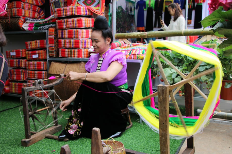 Nghề dệt thổ cẩm bằng khung cửi của người Thái ở Tây Bắc