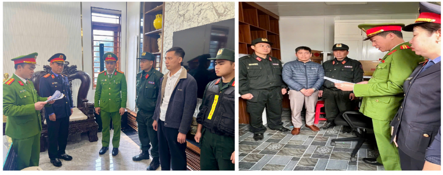 Các đối tượng làm việc với Cơ quan Công an.