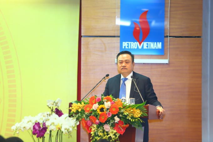 Chủ tịch HĐTV PVN Trần Sỹ Thanh phát biểu tại buổi lễ.
