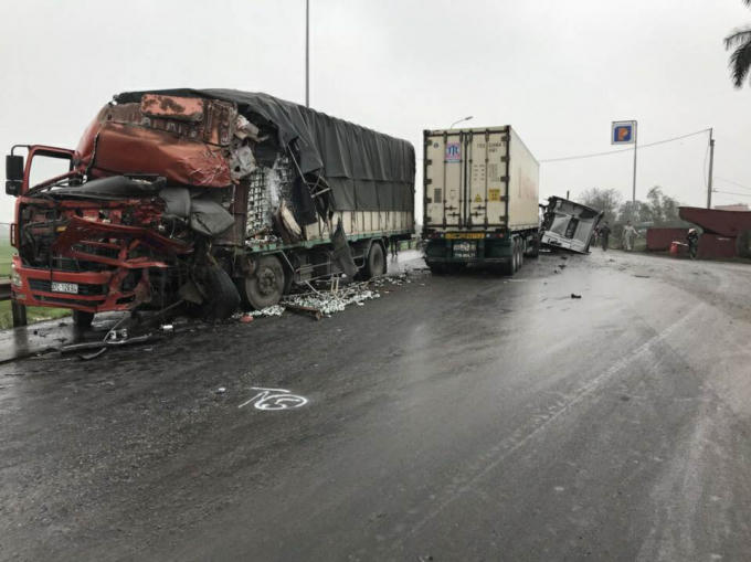 Hiện trường vụ tai nạn.