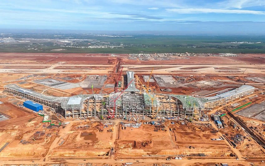 Dự án sân bay Long Thành đang trong quá trình thi công.
