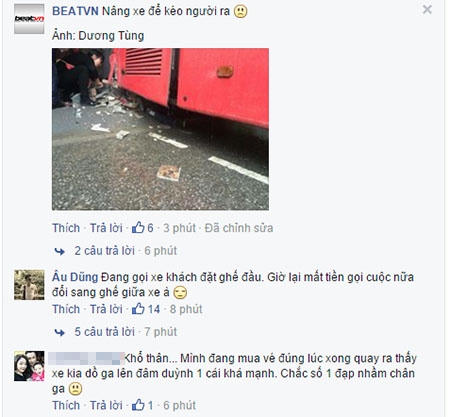 Một người có mặt gần nơi xảy ra vụ việc tả lại.