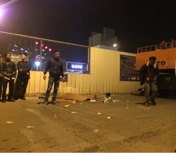 Hiện trường nơi xảy ra sự việc.