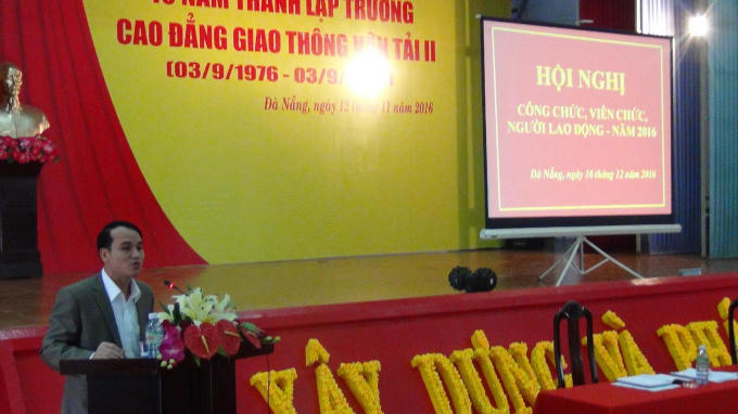 Ông Nguyễn Văn Tươi - Hiệu trưởng Trường Cao đẳng giao thông vận tải Trung ương V.