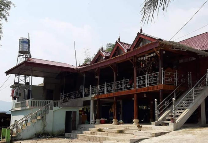 Ngôi nhà sàn của ông Ơn (Bố vợ Luân) nơi xảy ra sự việc.