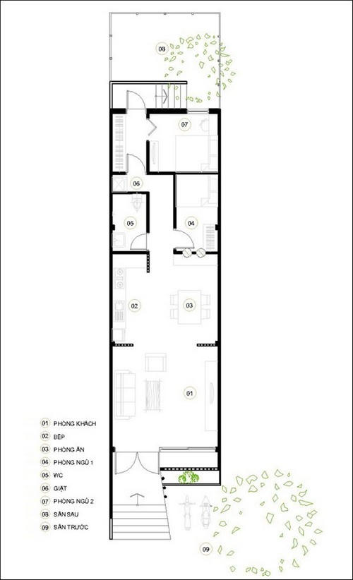 Sơ đồ thiết kế ngôi nhà.