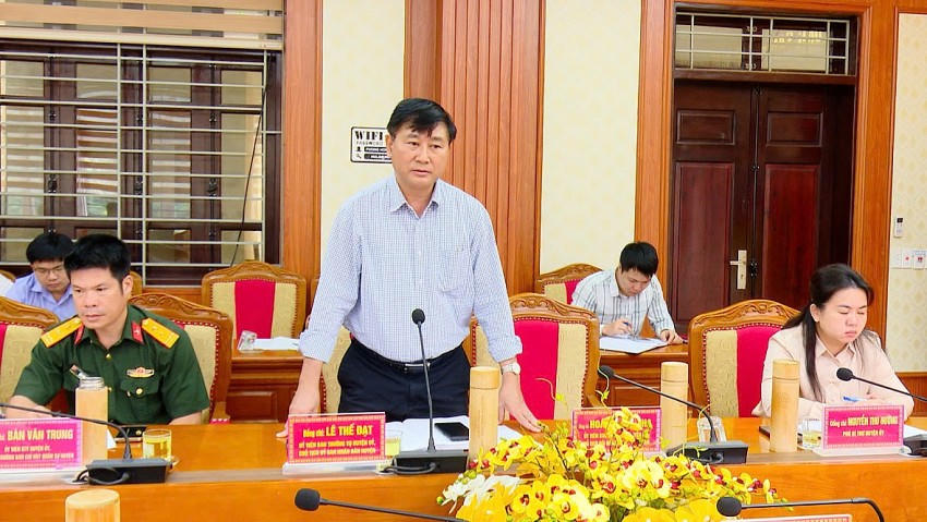 Ông Lê Tiến Đạt, Chủ tịch UBND huyện Lâm Bình chỉ đạo các đơn vị phải khắc phục kết luận thanh tra và yêu cầu xử lý kiểm điểm đối với các tổ chức, cá nhân có liên quan. (Ảnh: UBND huyện Lâm Bình).