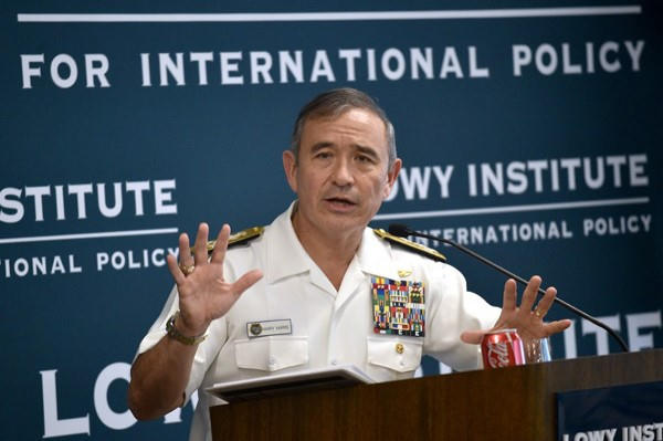 Tư lệnh Bộ Chỉ huy Thái Bình Dương của Mỹ, Đô đốc Harry Harris. (Ảnh: AFP).
