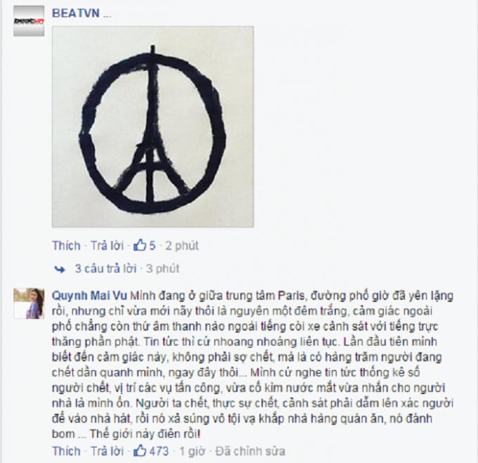 Bình luận của Facebooker Quynh Mai Vu thu hút rất nhiều quan tâm, chia sẻ của cư dân mạng. Nguồn: BEATVN