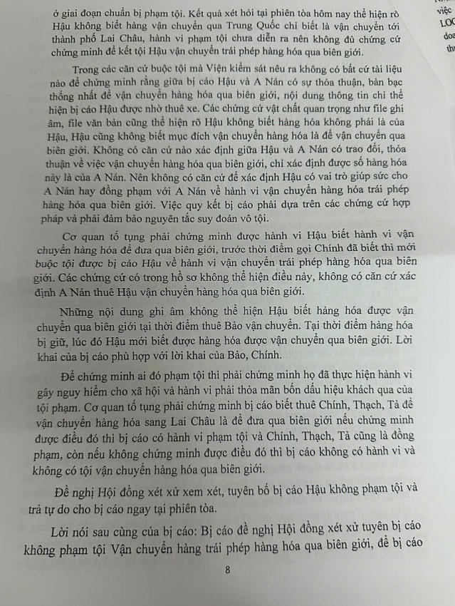 Quan điểm bào chữa của luật sư