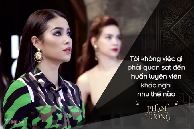Trong phần thi quan trọng chụp ảnh quảng cáo, Phạm Hương và các học trò giành phần thắng chung cuộc. Do đó, cô có quyền thẳng tay loại 1 trong 2 thí sinh của đội Hồ Ngọc Hà và Lan Khuê. Lúc này, Phạm Hương cho biết cô sẽ đưa ra quyết định công tâm và có lợi cho đội mình nhất thay vì quan tâm những người khác nghĩ gì.