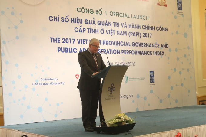 &Ocirc;ng&nbsp;Craig Chittick,&nbsp;Đại sứ &Uacute;c tại Việt Nam ph&aacute;t biểu tại hội nghị. (Ảnh: Nguyễn H&agrave;)