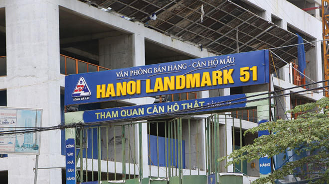 Dự án Hà Nội Landmark 51 được triển khai theo hình thức liên danh chủ đầu tư giữa Vinafor và Sông Đà 1.01. Ảnh: Dũng Minh