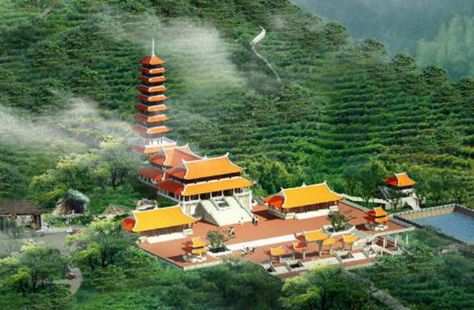 Toàn cảnh chùa Đại Tuệ.