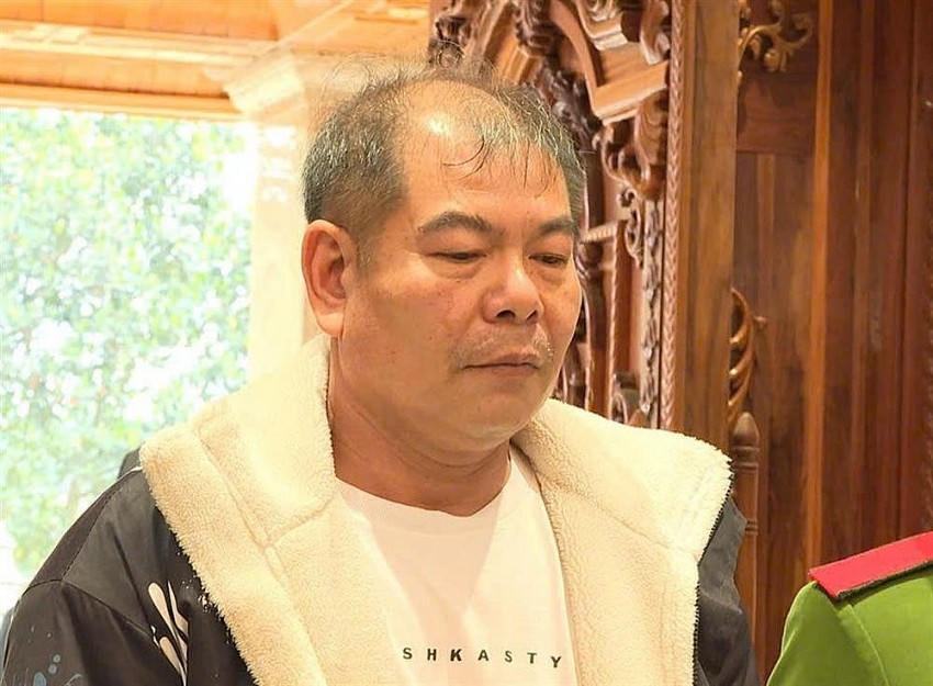 Công an bắt tạm giam Tuấn "Trắng" vào ngày 6/3 vừa qua (Ảnh: Công an tỉnh Phú Thọ).