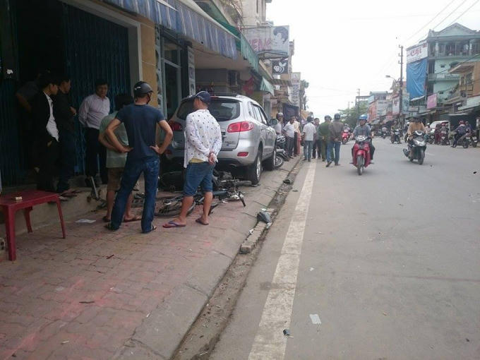 Hiện trường vụ tai nạn.