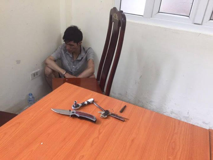 Tang vật mà đối tượng Trần Việt Anh sử dụng gây án và đâm trọng thương trung uý CSGT.