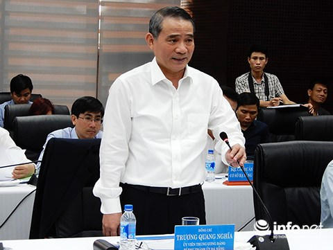 Bí thư Thành ủy Đà Nẵng Trương Quang Nghĩa xác nhận việc di dời ga đường sắt Đà Nẵng phải gắn trong tổng thể dự án xây dựng tuyến đường sắt cao tốc Bắc - Nam (Ảnh: HC)