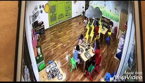 Hình ảnh cắt từ video được camera lớp học ghi lại. (Ảnh: ĐC)
