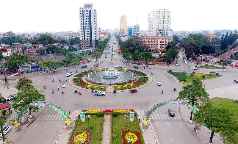 Một góc của UBND TP Thái Nguyên.