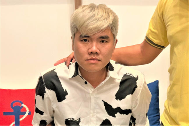 Đối tượng Lê Lâm Trường tại cơ quan Công an.