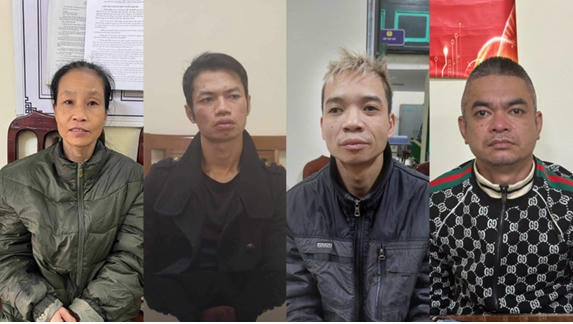 Các đối tượng bị bắt giữ