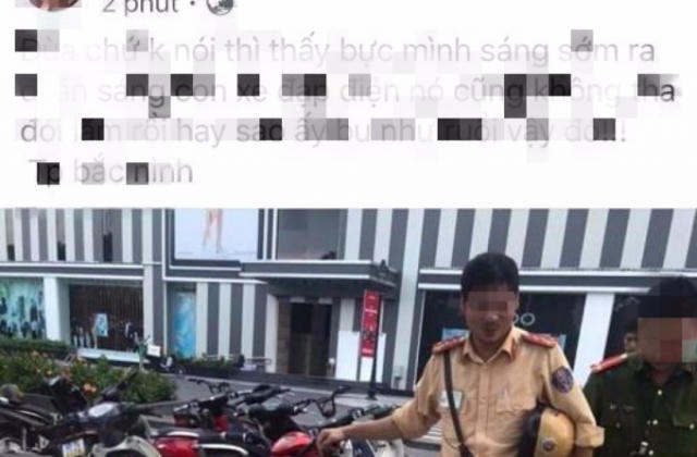 Bắc Giang: Nam thanh niên xúc phạm CSGT trên facebook bị phạt 7,5 triệu đồng