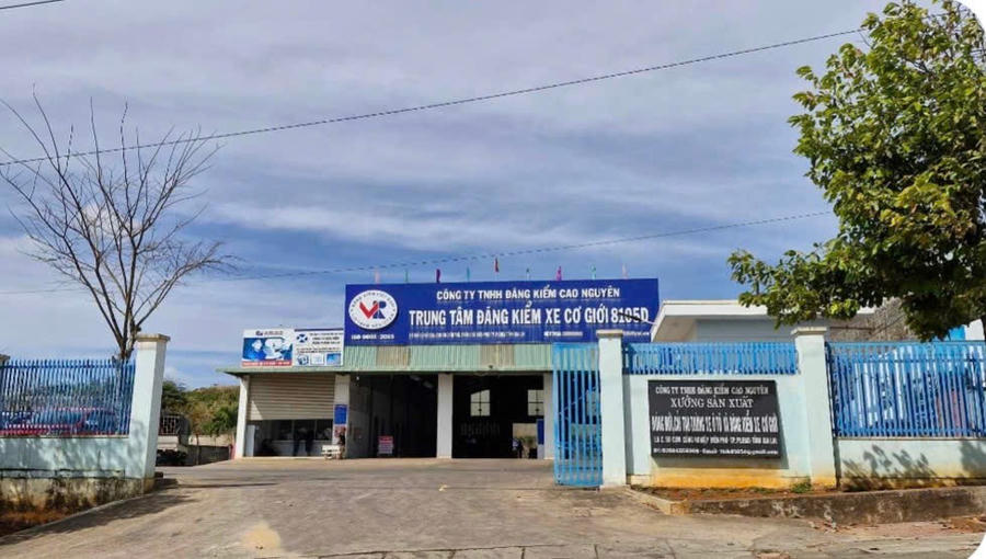 Trung tâm đăng kiểm 8105D đang hoạt động tại Khu công nghiệp Diên Phú thành phố Pleiku, tỉnh Gia Lai. Ảnh: Mai Chiến