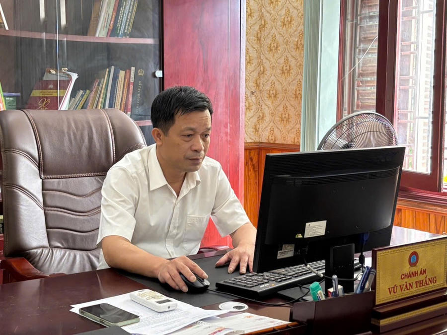 Chánh án TAND huyện Đoan Hùng Vũ Văn Thắng.