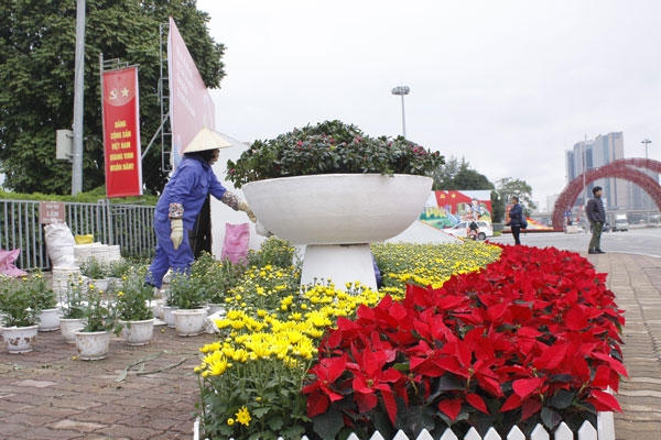 Trung t&acirc;m Hội nghị Quốc gia trang ho&agrave;ng phục vụ Đại hội Đảng XII