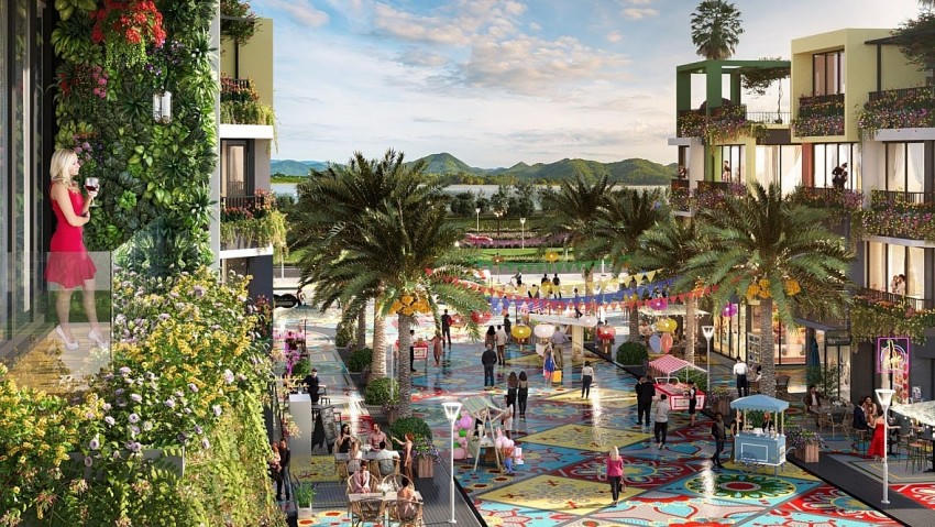 Phối cảnh các sản phẩm đa công năng, dày đặc mảng xanh tại Flamingo Golden Hill