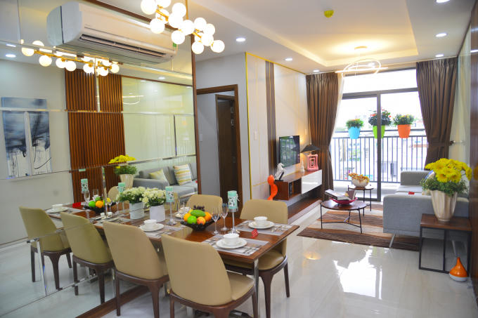 Căn hộ với đầy đủ tiện nghi hiện đại nhưng giá bán vừa tầm thu nhập của các gia đình trẻ đang khá khan hiếm trên thị trường (Ảnh: Him Lam Land)