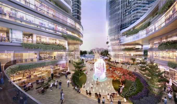 Phối cảnh Dự án Tổ hợp trung tâm thương mại Chợ Sắt.